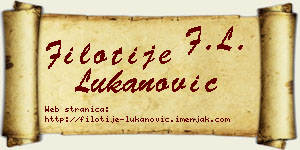 Filotije Lukanović vizit kartica